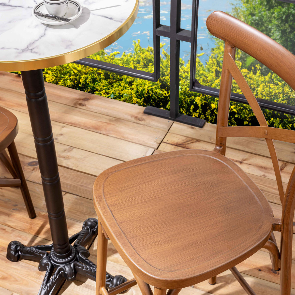 TISCHBEIN, Schwarz - Schwarz, Metall (52/108/52cm) - Oviala