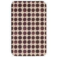 WC PŘEDLOŽKA Puntíky - Vzor - Hnědý 50x80 cm - bordeaux, textil/plast (50/1cm) - OnlyWow