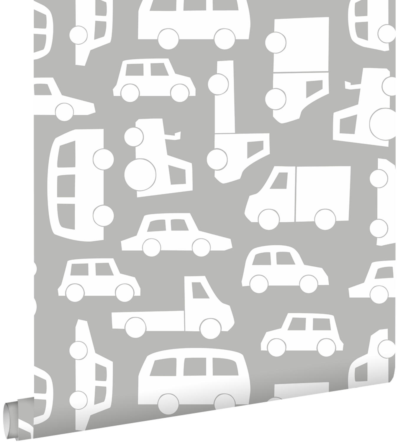 TAPETE Autos 53 cm x 10.05 m - Grau, Papier (53/0.1cm) - ESTAhome
