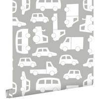 TAPETE Autos 53 cm x 10.05 m - Grau, Papier (53/0.1cm) - ESTAhome