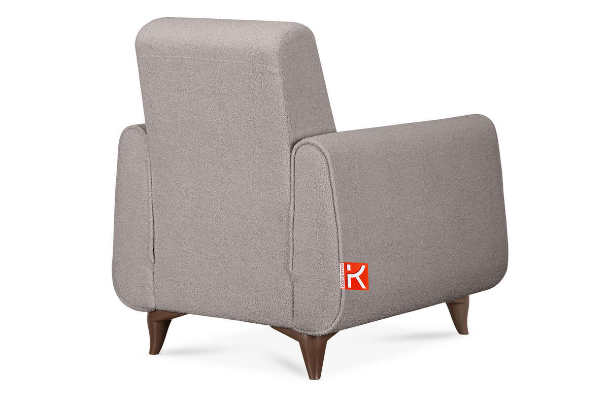 SESSEL GUSTAVO mit Armlehnen, grau - Braun/Grau, Holz/Holzwerkstoff (83/95/92cm) - KONSIMO®