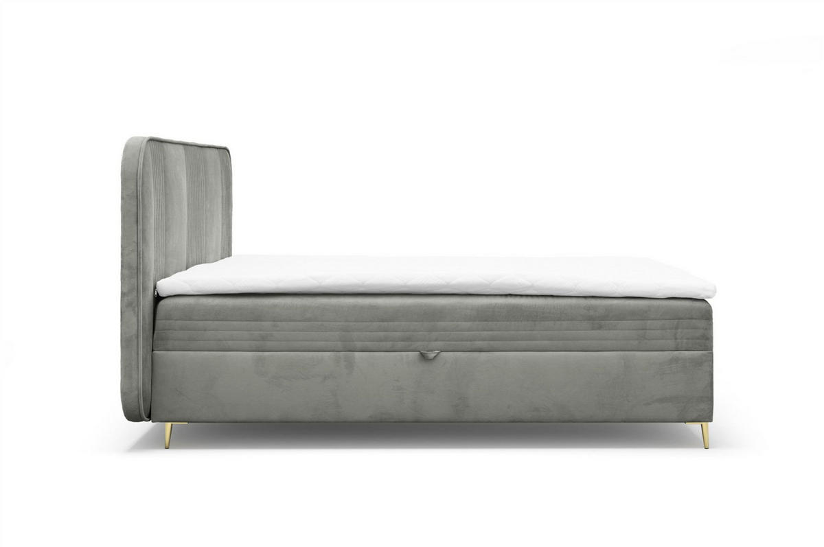 BOXBETT Alize - Grau, Holzwerkstoff/Textil (120/200cm) - Fun Möbel