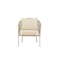 LOUNGESESSEL, Lindos, Beige, Stahl, 74 x 81 x 77 cm - Beige, Metall (74/77/81cm) - ebuy24