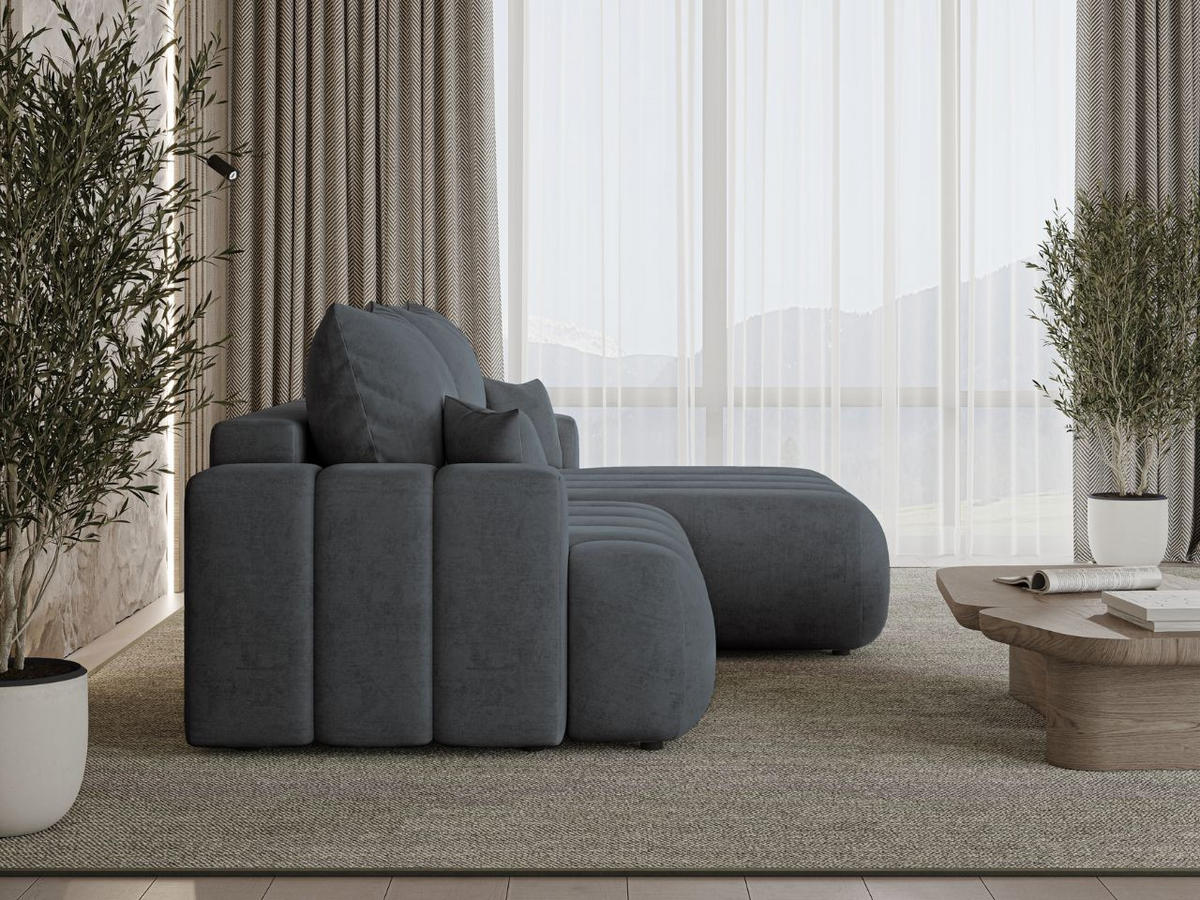 ECKSOFA Caleo Dunkelgrau Rechts - Dunkelgrau, Holz/Textil (270/170cm) - Graingold