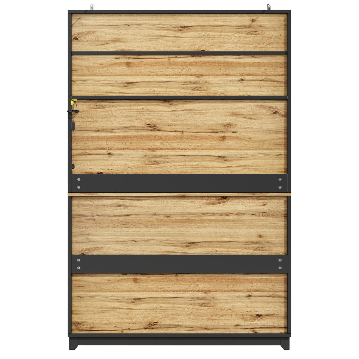 KUCHYŇSKÝ buffet 180/100 cm s LED osvětlením ovládaným aplikací, 6 dvířky, 2 zásuvkami a nastavitelnými policemi, MDF, Bílá - bílá/zlatá, kompozitní dřevo (100/180/40cm) - Redom