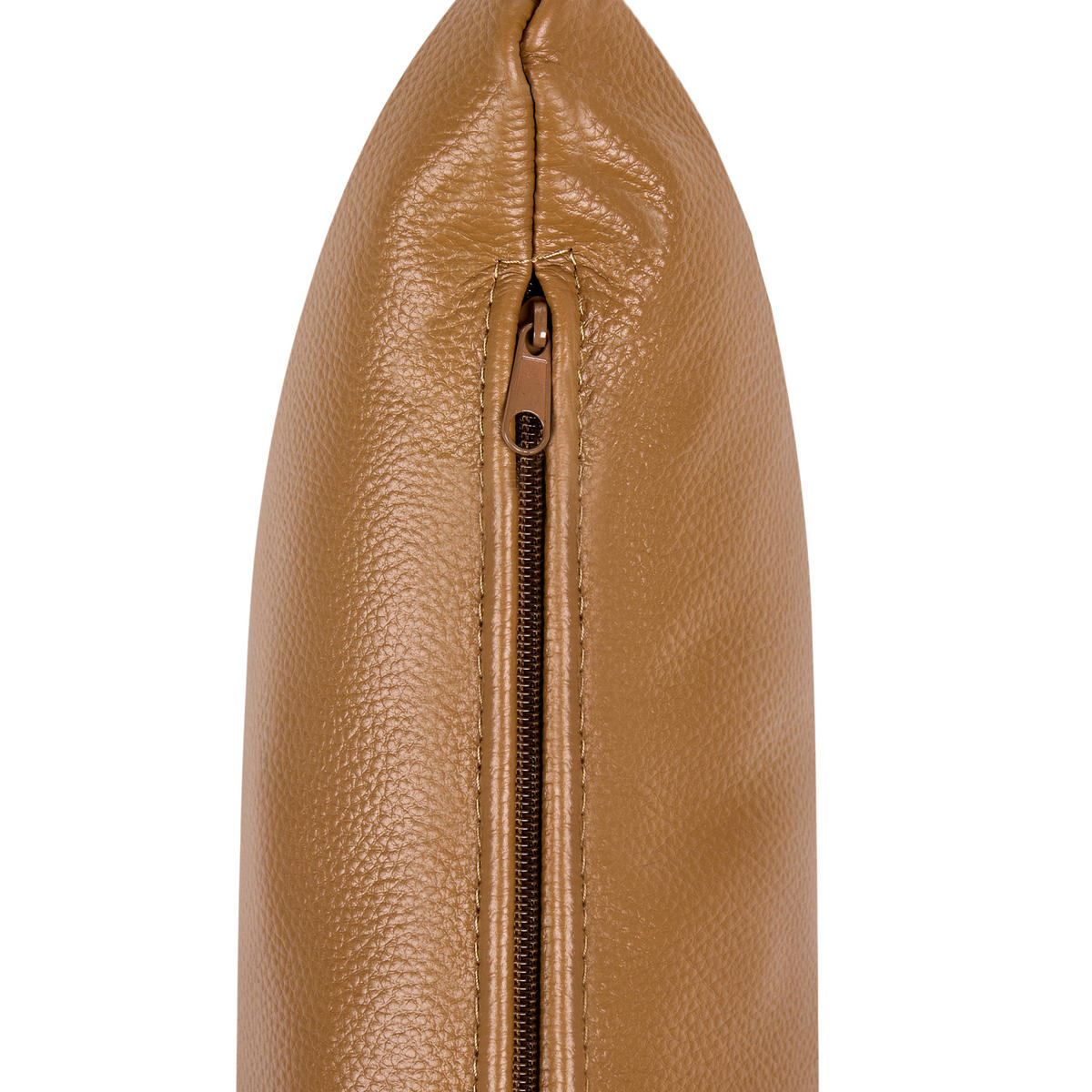 SESSEL Echtleder Goldbraun Selde - Weiß/Braun, Fell (67/82/82cm) - Beliani