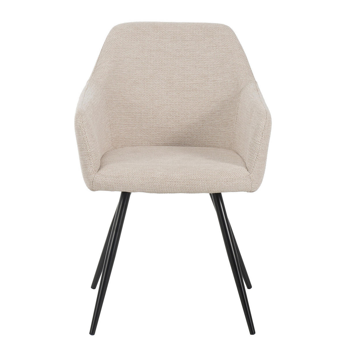 ARMLEHNENSTUHL - 2er-Set - Grau, Textil/Metall (56/82/63cm) - home24