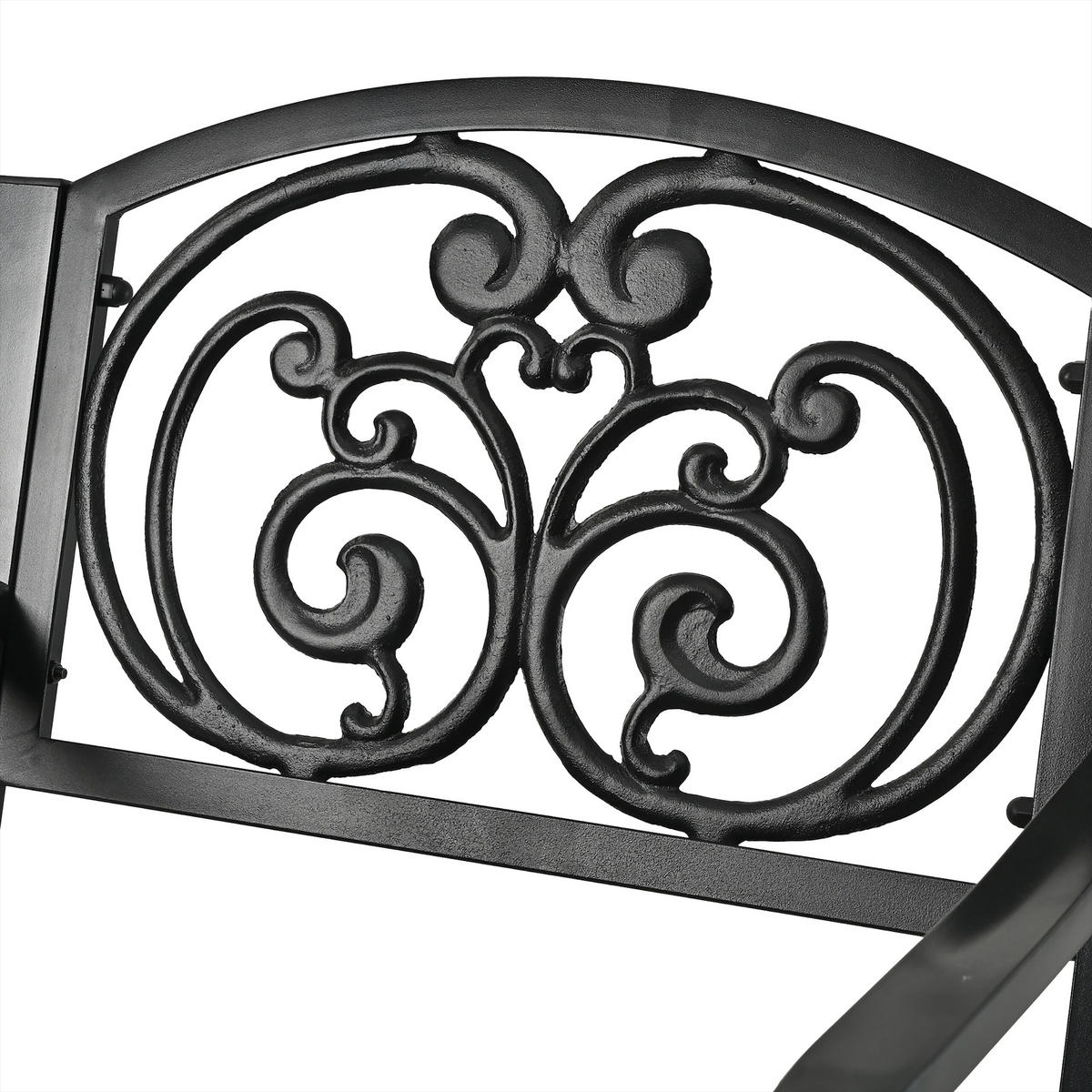 GARTENSTUHL - Schwarz, Metall (60/85.5/56cm) - Relaxdays