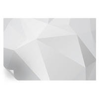 FOTOTAPETE 104x70 cm - Graue Dreiecke - Weiß, Textil (104/70cm) - Wallfluent