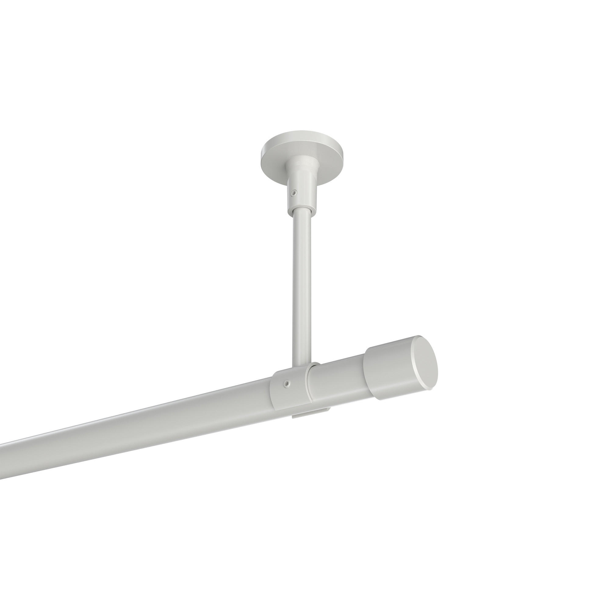 GARDINENSTANGEN-SET Sonette Santo 160 cm, 1-läufig, 20 mm Ø Weiß - Weiß, Metall (160cm) - INTERDECO