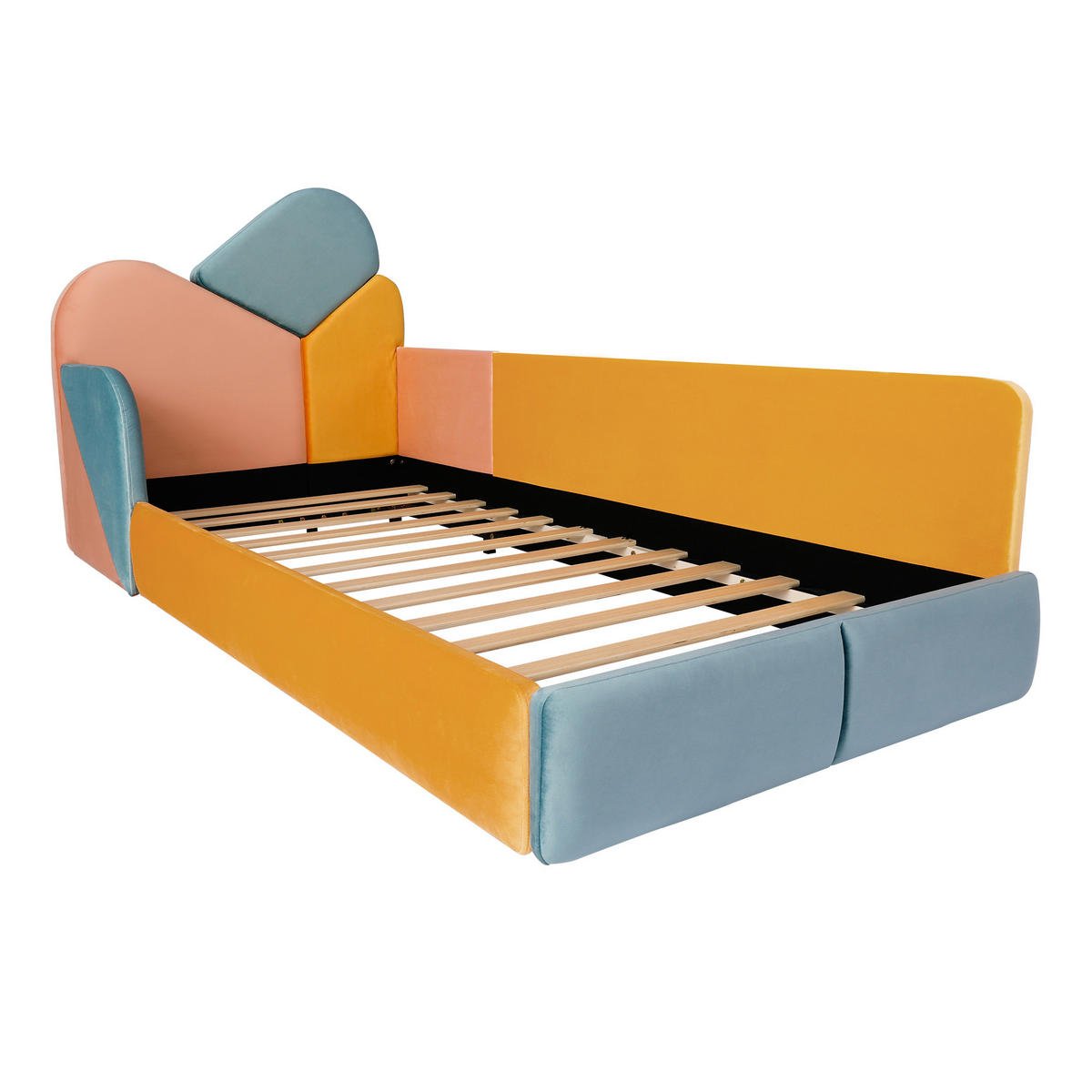POLSTERBETT 90/200 cm DE-32709 mit weicher Polsterung Mehrfarbig - Multicolor, Holzwerkstoff (90/200cm) - ComfortXL