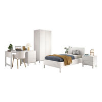 KINDERZIMMER SET Keely Kiefer weiß Bett NaKo Schrank Schreibtisch - Weiß, Holz (58/196/99cm) - 58aufmkessel