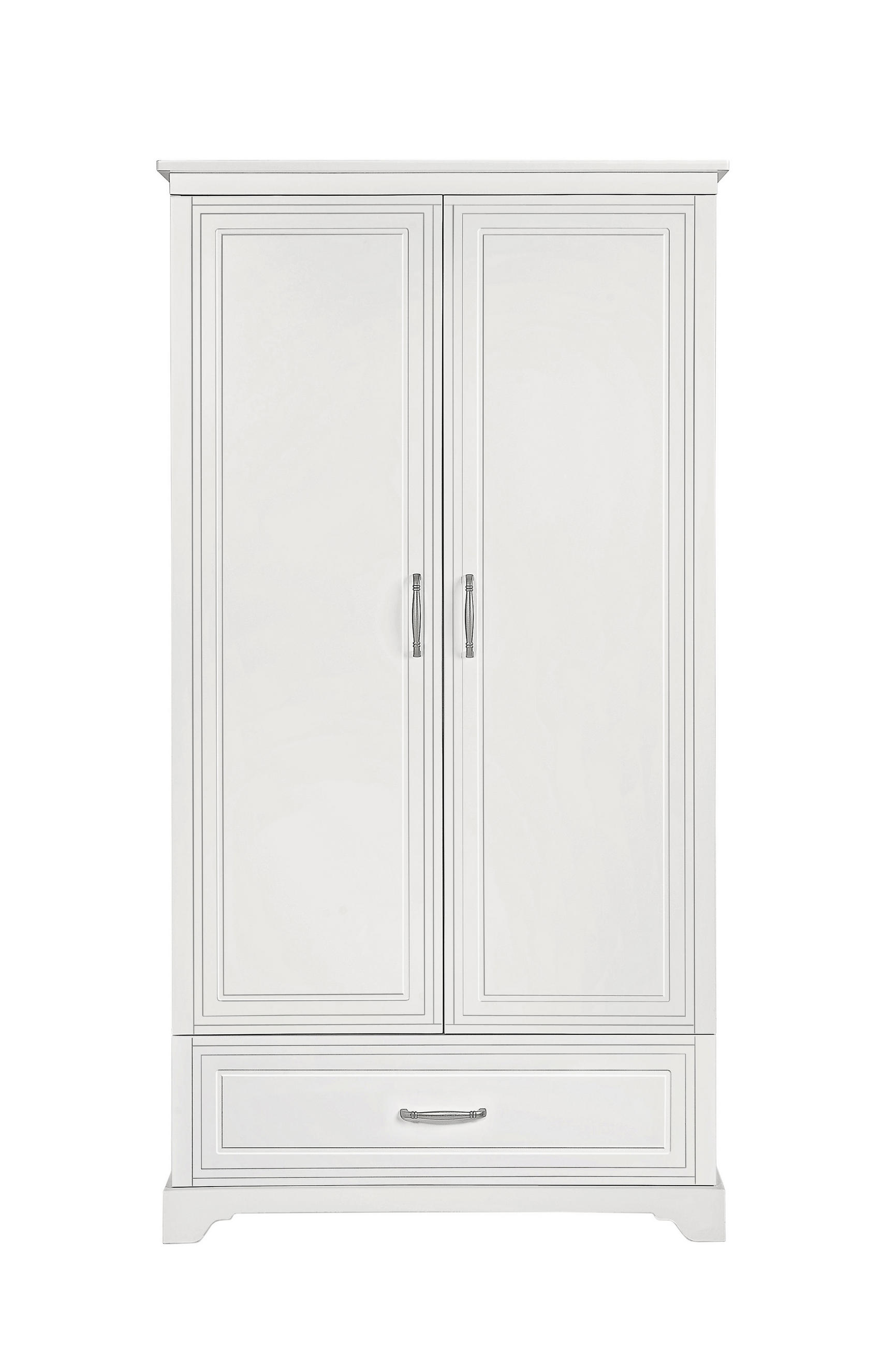 DETSKÁ SKRÍŇ Melody_2, 2-dverová – ideálna do detskej izby - biela, kompozitné drevo (98/180/53cm) - RAUMHIRSCH FURNITURE