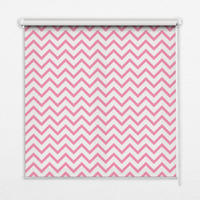 VNÚTORNÁ roleta - okenná roleta - roleta - 80x180 cm - Horizontálne ružové cikcaky - pink, plast (80/180/0.5cm) - TULUP