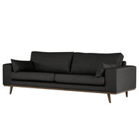 3-SITZER SOFA - Schwarz, Textil (237/81/88cm) - home24
