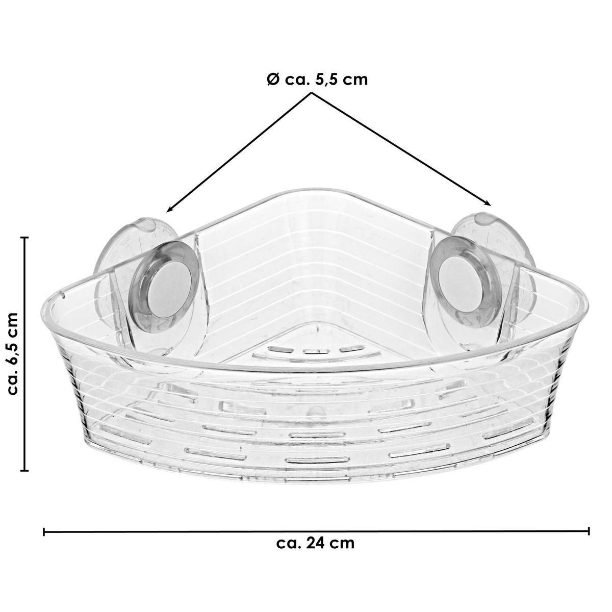 ECKABLAGE VENTOSA, transparent, Kunststoff - Transparent, Kunststoff (18/6.5/18cm) - bremermann
