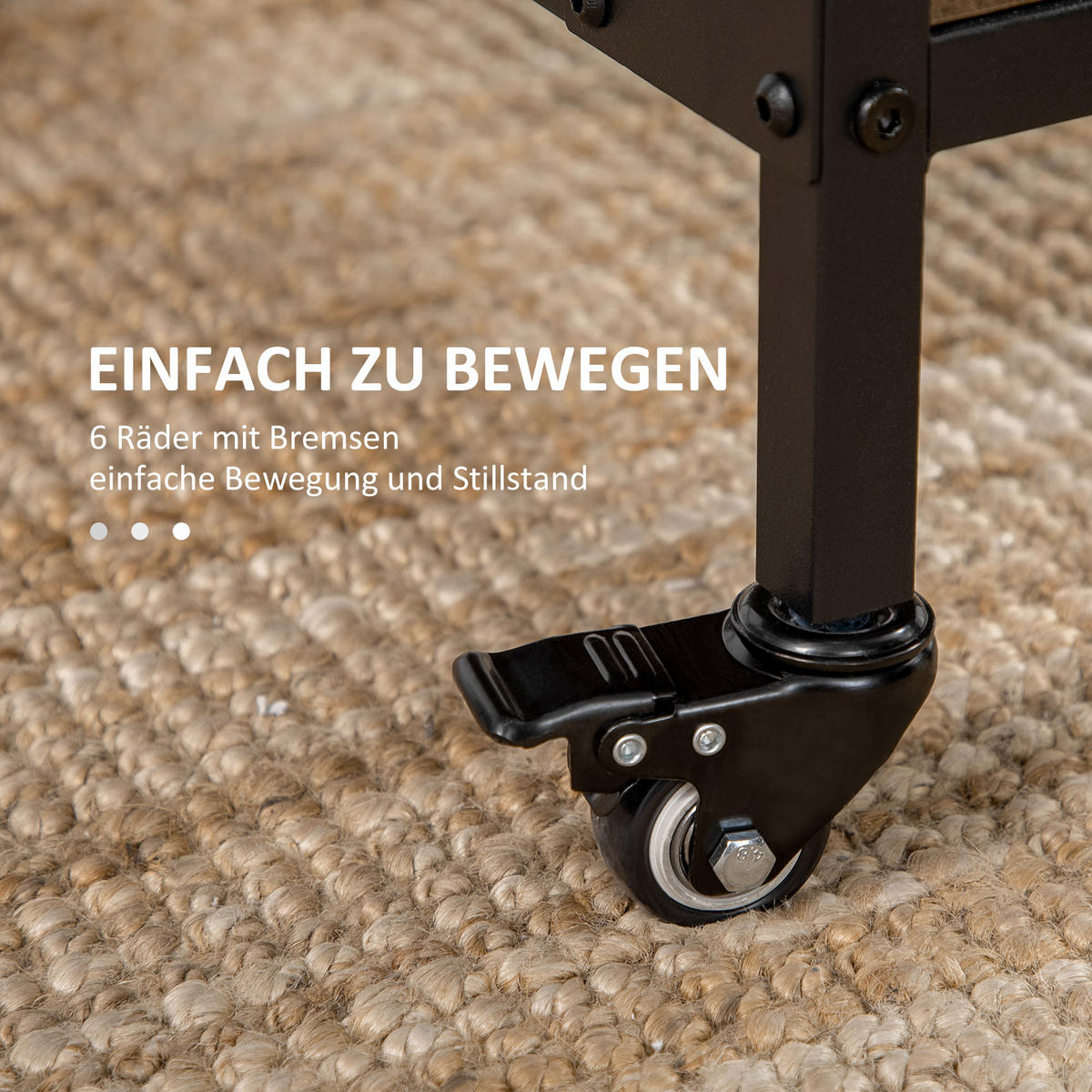 ESSTISCH klappbar, Spanplatte, Braun - Braun, Kunststoff (130/80/74cm) - HOMCOM