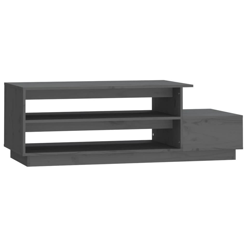 COUCHTISCH Grau 120x50x40,5 cm Massivholz Kiefer - Grau, Holz (120/50/40.5cm) - furnicato