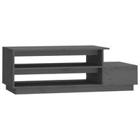 COUCHTISCH Grau 120x50x40,5 cm Massivholz Kiefer - Grau, Holz (120/50/40.5cm) - furnicato