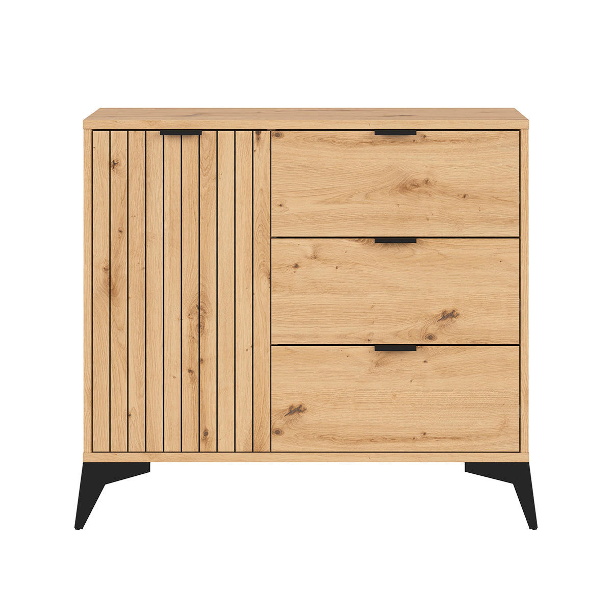 KOMODA Mao Drvo - smeđa, drvni materijal (90/83/41cm) - Petits-meubles