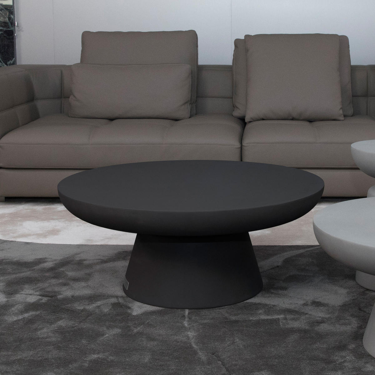 COUCHTISCH KYLIX Klein Betonoptik 66 x 66 x 35 cm - Schwarz, Naturmaterialien (66/66/35cm) - Elementi
