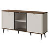 KOMMODE Marly 2D1W RE07 - Kaschmir/Goldfarben, Holzwerkstoff/Metall (160/82/40cm) - MIRJAN24