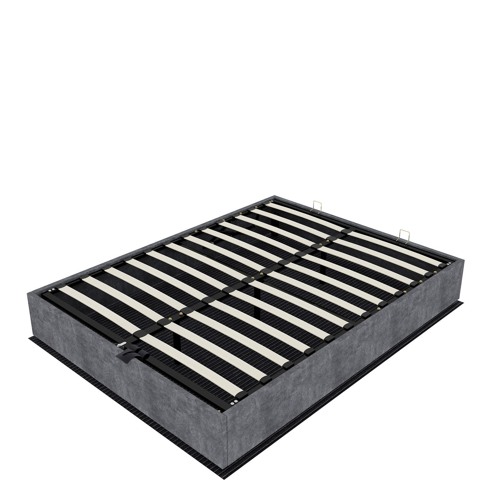 STAURAUMBETT 140/200 cm DE-35430 mit Gaslift Grau - Grau, Metall (140/200cm) - ComfortXL