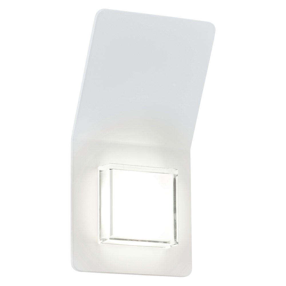 LED AUSSEN-WANDLEUCHTE Alu Weiß PIAS - Weiß, Metall (9.5/25/13cm)