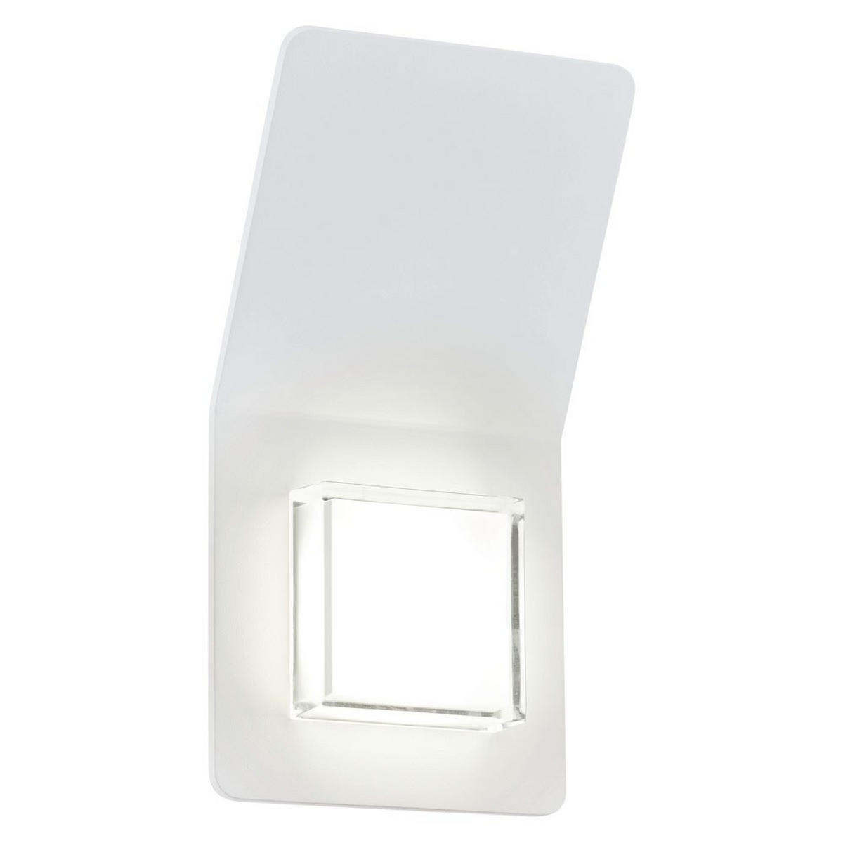 LED AUSSEN-WANDLEUCHTE Alu Weiß PIAS - Weiß, Metall (9.5/25/13cm)