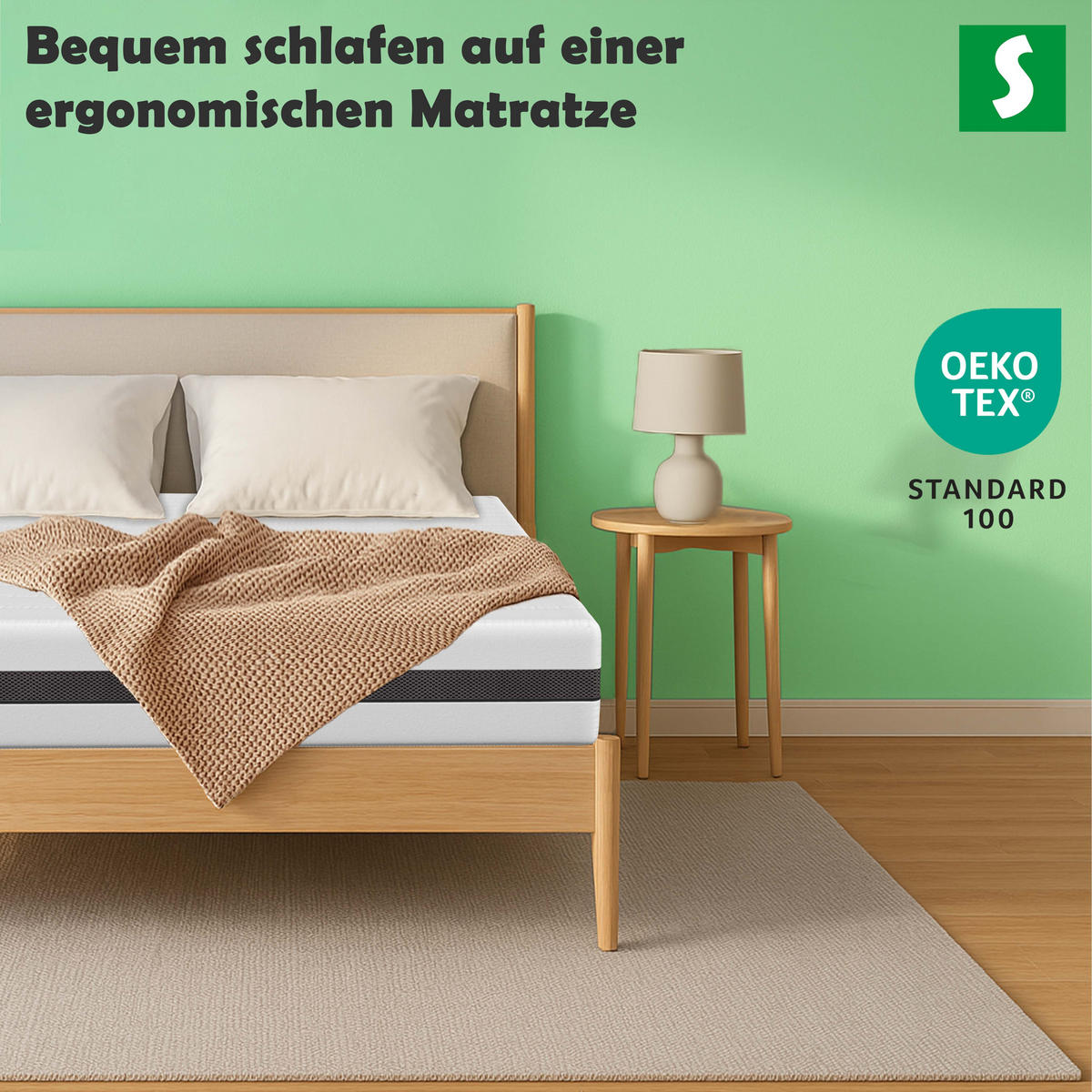 TASCHENFEDERKERNMATRATZE– H3 / H4 für optimalen Liegekomfort 120x200 cm - Weiß, Textil (120/200cm) - Schlaftroll