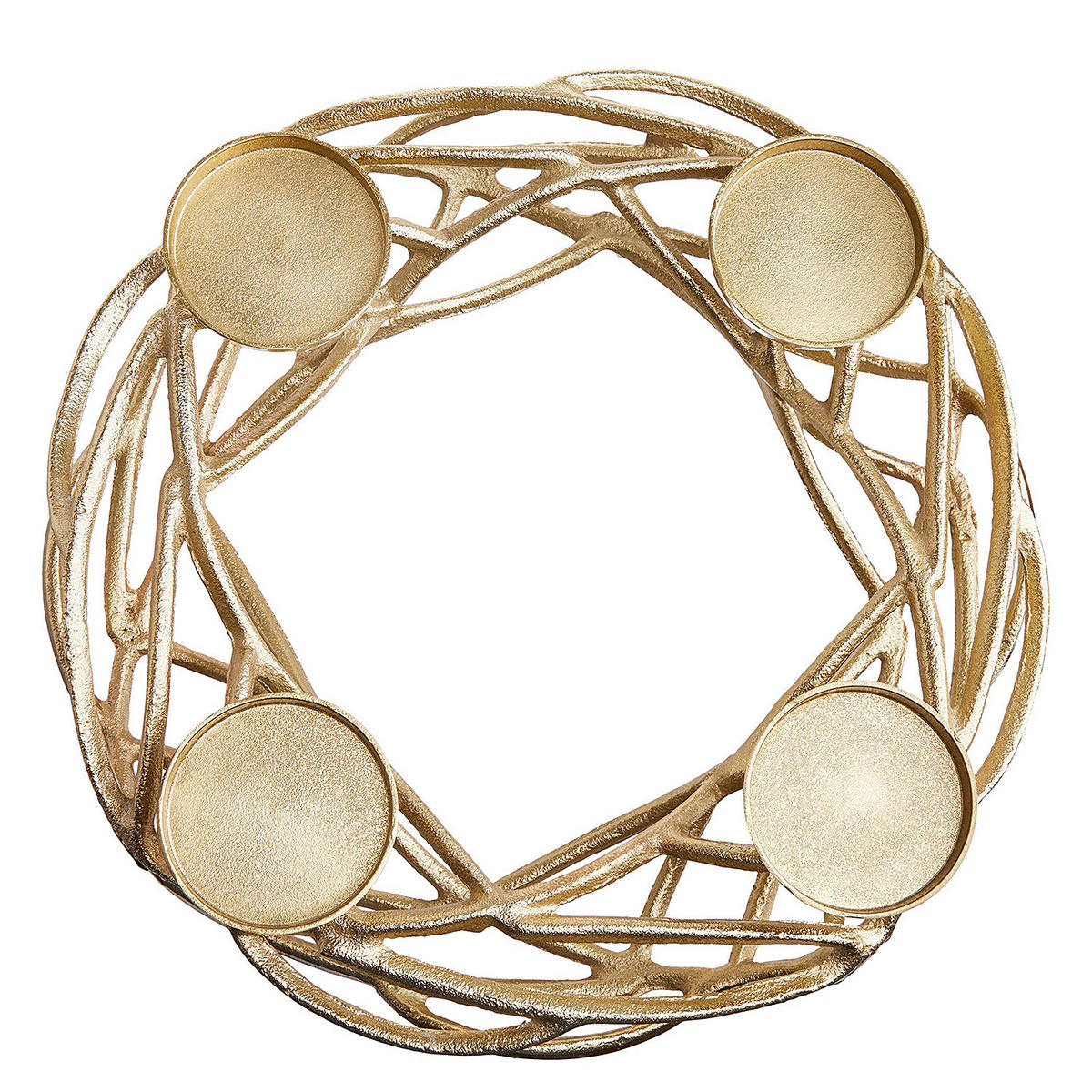 KRANZ Advent "Treibholz" - Goldfarben, Metall (10cm) - Butlers