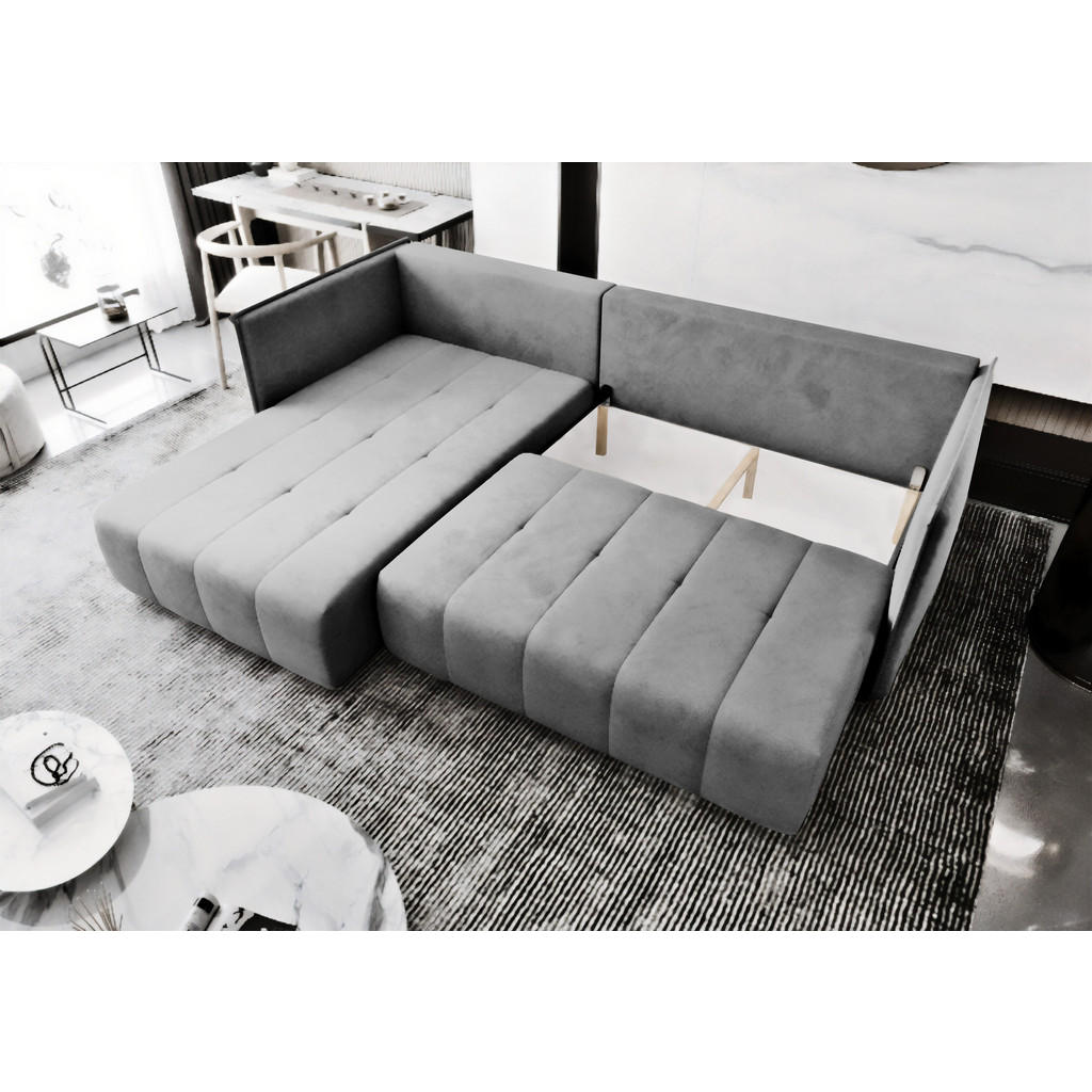 Thumbnail - AX Living Ecksofa, Beige, Textil, Uni, 4-Sitzer, Füllung: Polyurethan (Pur), L-Form,L-Form, kugelförmig, 245x182 cm, Woh...