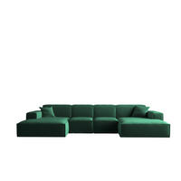 WOHNLANDSCHAFT Celes Premium Xs Opera - Grün, Holzwerkstoff/Textil (342/73/165cm) - Fun Möbel