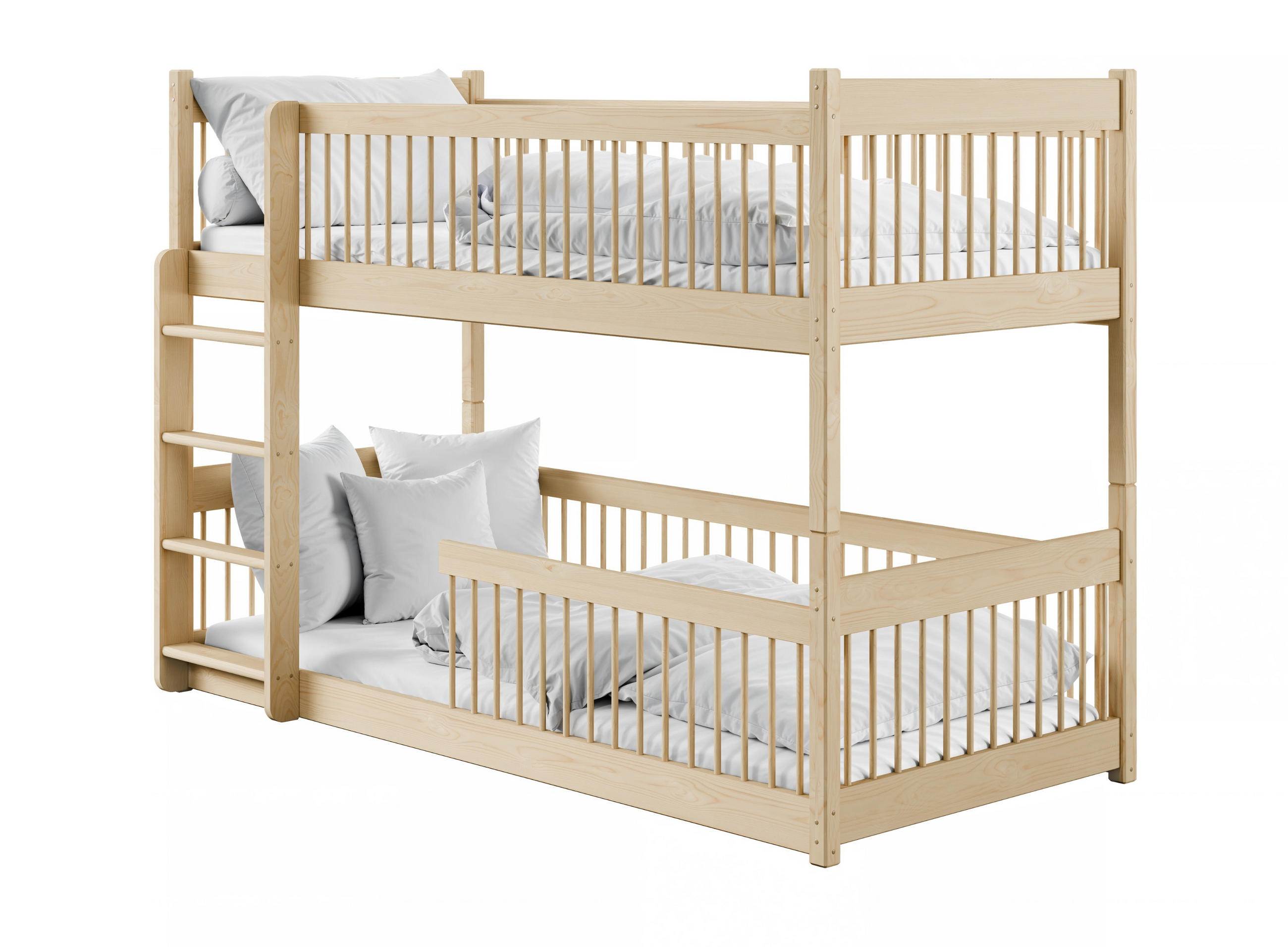 ETAGENBETT mit zwei Matratzen 90x190 cm in Natur - Naturfarben, Holz (90/190cm) - Kids Collective