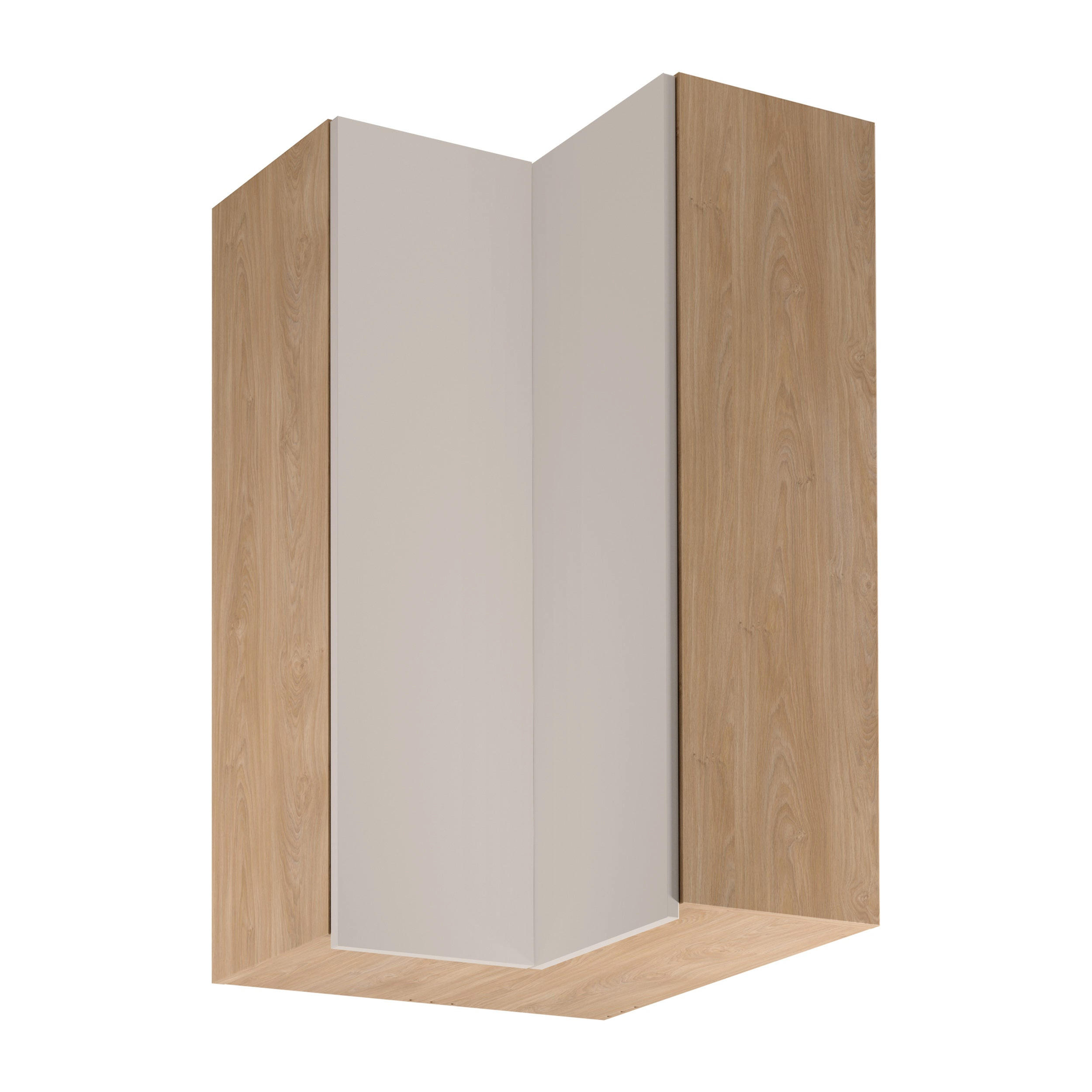 ECKHÄNGESCHRANK G60N2 – Sorento Beige Sonoma Eiche – L-Form für den Innenwinkel – Beige / Sonoma Eiche - Beige/Sonoma Eiche, Holzwerkstoff (60/100/60cm) - ROYAL24_MARKT