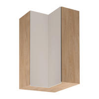 ECKHÄNGESCHRANK G60N2 – Sorento Beige Sonoma Eiche – L-Form für den Innenwinkel – Beige / Sonoma Eiche - Beige/Sonoma Eiche, Holzwerkstoff (60/100/60cm) - ROYAL24_MARKT