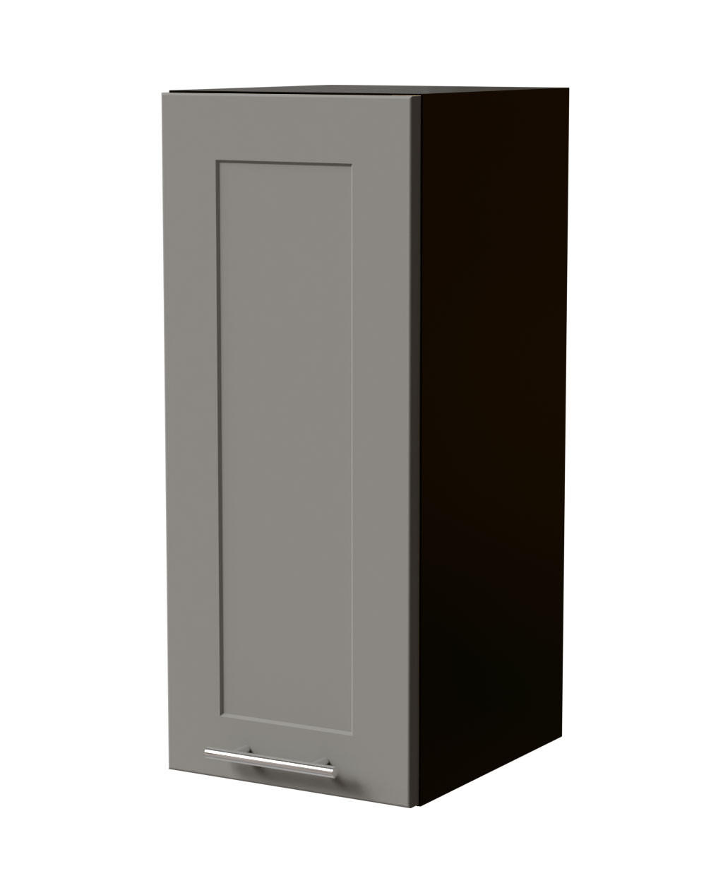 HÄNGESCHRANK Oslo W2/30 Schwarz / Dust Grey Matt 30 / 32,5 / 72cm - Schwarz/Grau, Holz/Holzwerkstoff (30/72/32.5cm) - Feldmann-Wohnen