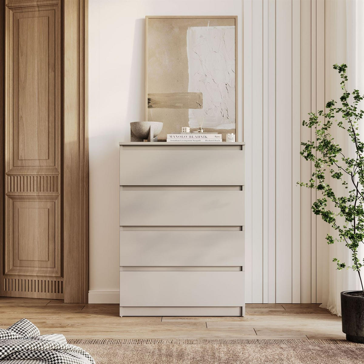 MODERNE Sideboard HANA M4 70 Kaschmir - Kaschmir, Holzwerkstoff (70/97/40cm) - Lookway