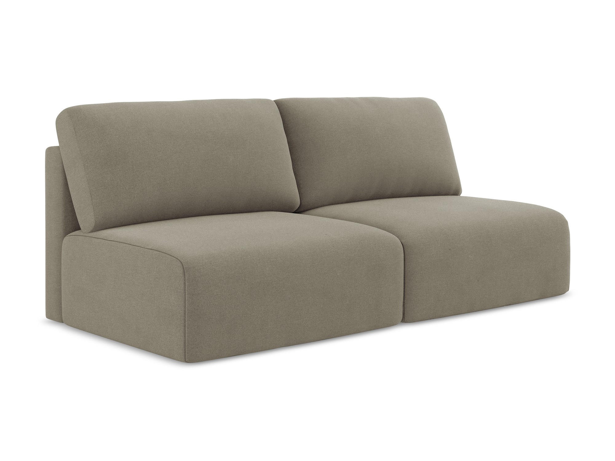 3-SITZER SOFA mit Schlaffunktion Strukturstoff Stoff Beige - Beige/Schwarz, Kunststoff/Textil (216/79/102cm) - Makamii