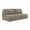 3-SITZER SOFA mit Schlaffunktion Strukturstoff Stoff Beige - Beige/Schwarz, Kunststoff/Textil (216/79/102cm) - Makamii