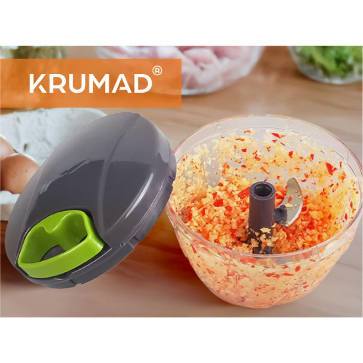 ZWIEBELSCHNEIDER - Transparent, Kunststoff (12/8/12cm) - KRUMAD