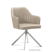 ARMLEHNSTUHL (6er-Set) Dorthe 58x81x60 Edelstahl/Natur - Edelstahlfarben/Naturfarben, Kunststoff (60/81/58cm) - 58aufmkessel