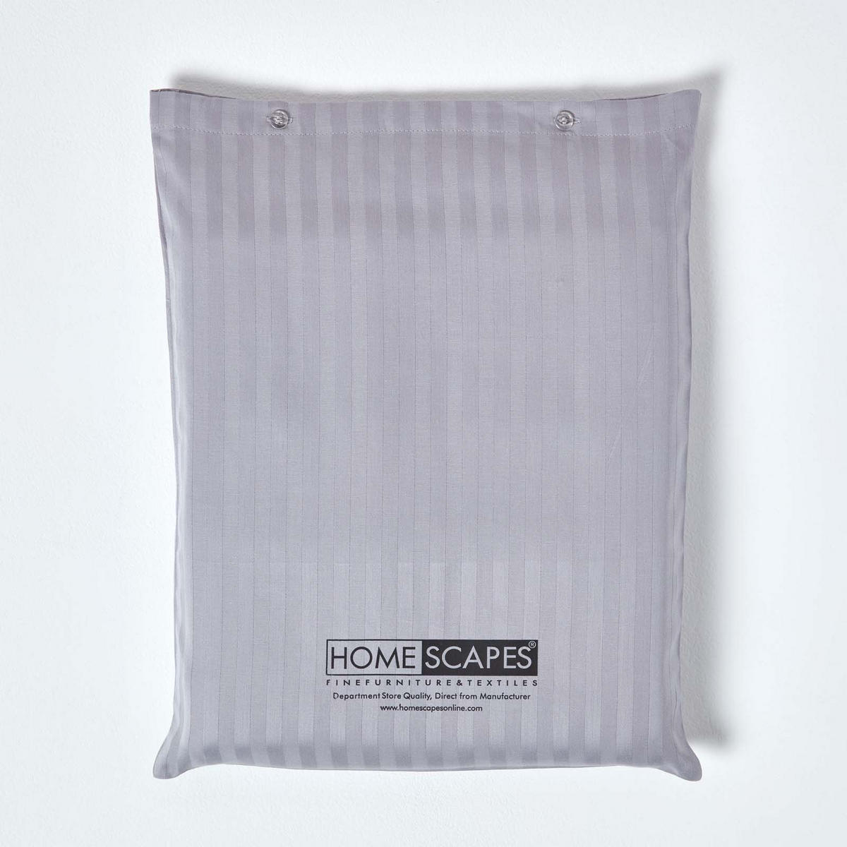 DAMAST-BETTLAKEN ohne Gummizug, 100% Ägyptische Baumwolle - Grau, Textil (275/275cm) - Homescapes