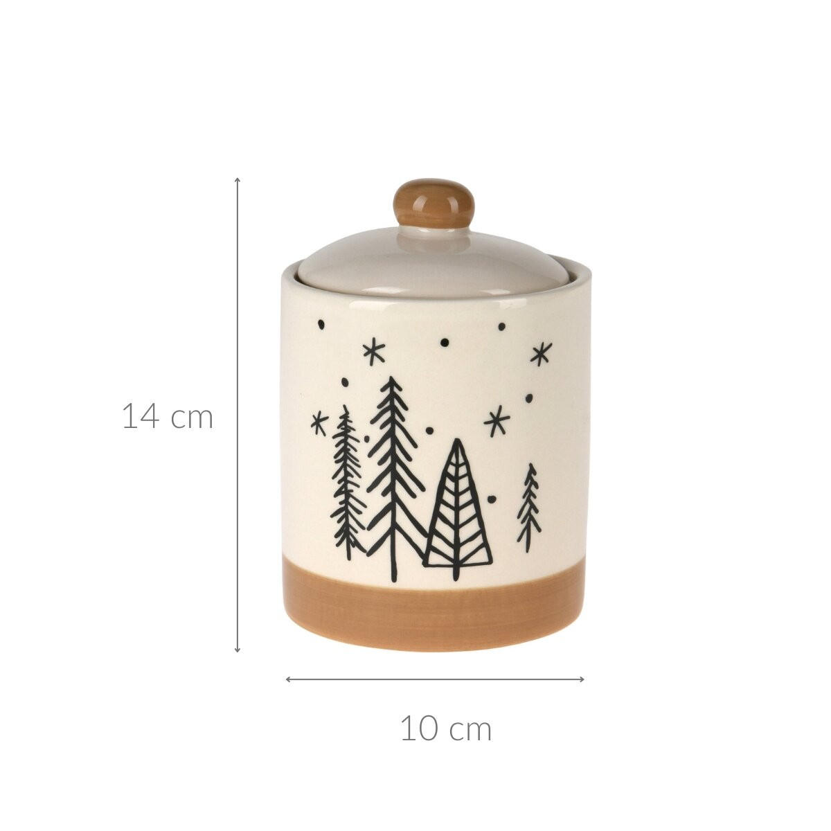 KERAMIKDOSE Tannenbaum 10/14 cm - Weiß, Keramik (10/14/10cm) - Home Styling Collection