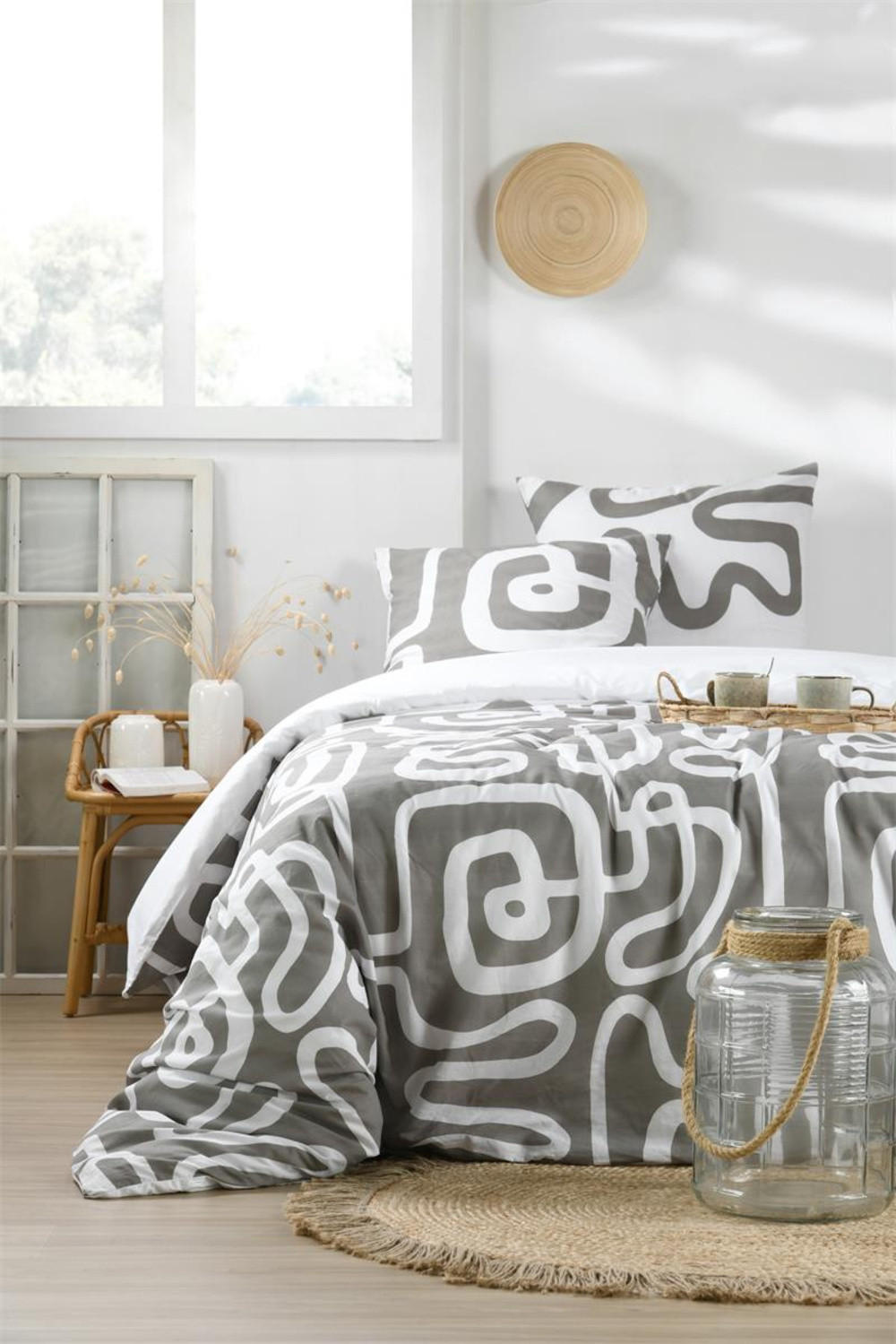BETTWÄSCHE-SET Baumwolle Pinto 240/220 cm - Multicolor, Naturmaterialien (220/240cm)