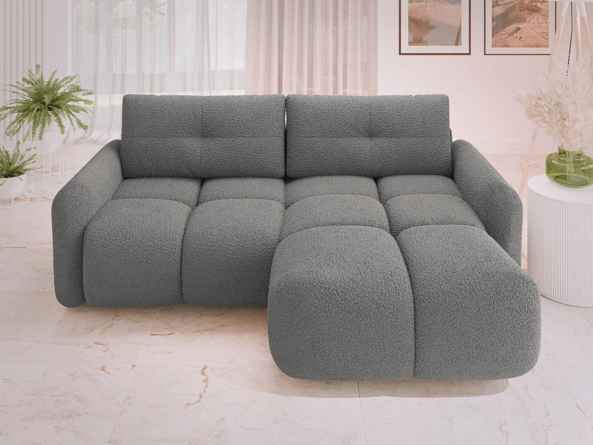 ECKSOFA Sandy - Greige/Schwarz, Holz/Kunststoff (238/165cm) - MIRJAN24