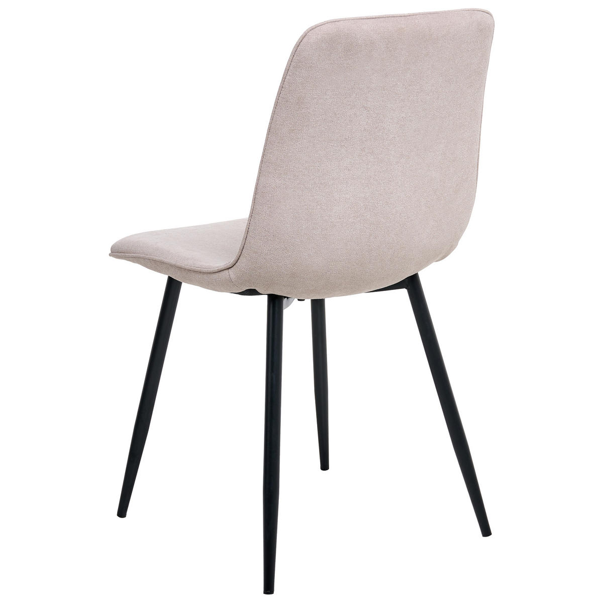 ESSZIMMERSTUHL 4er-Set Beige Tuscola - Beige/Schwarz, Textil (46/88/58cm) - Beliani