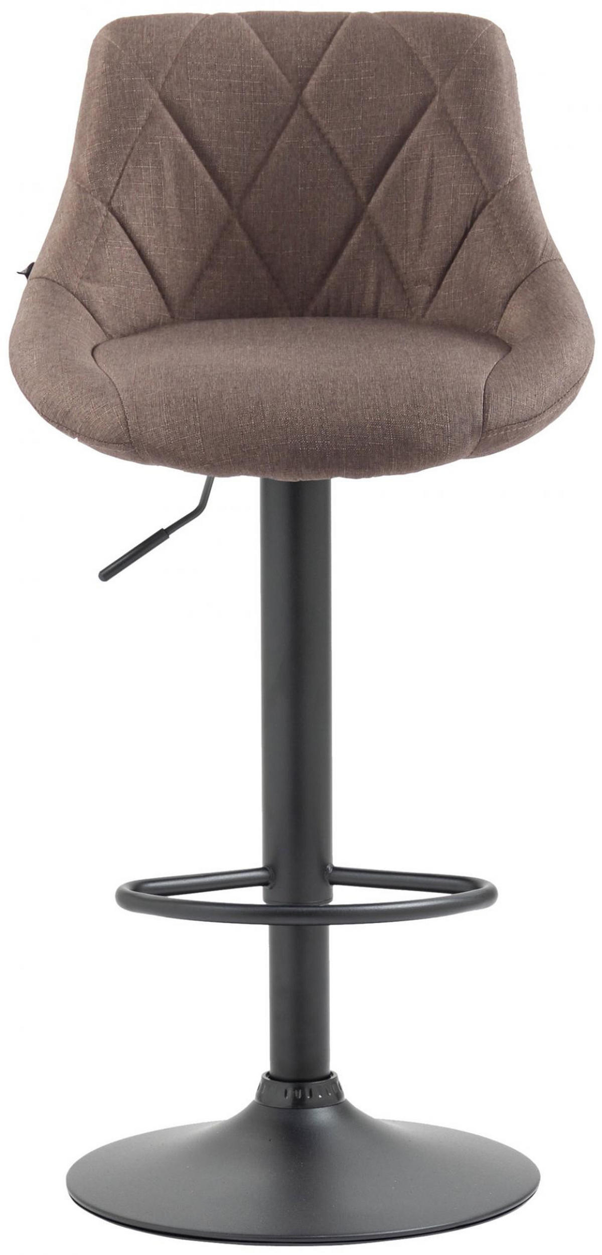 BARHOCKER Stoff taupe - Taupe/Schwarz, Textil/Metall (46/83/49cm) - CLP