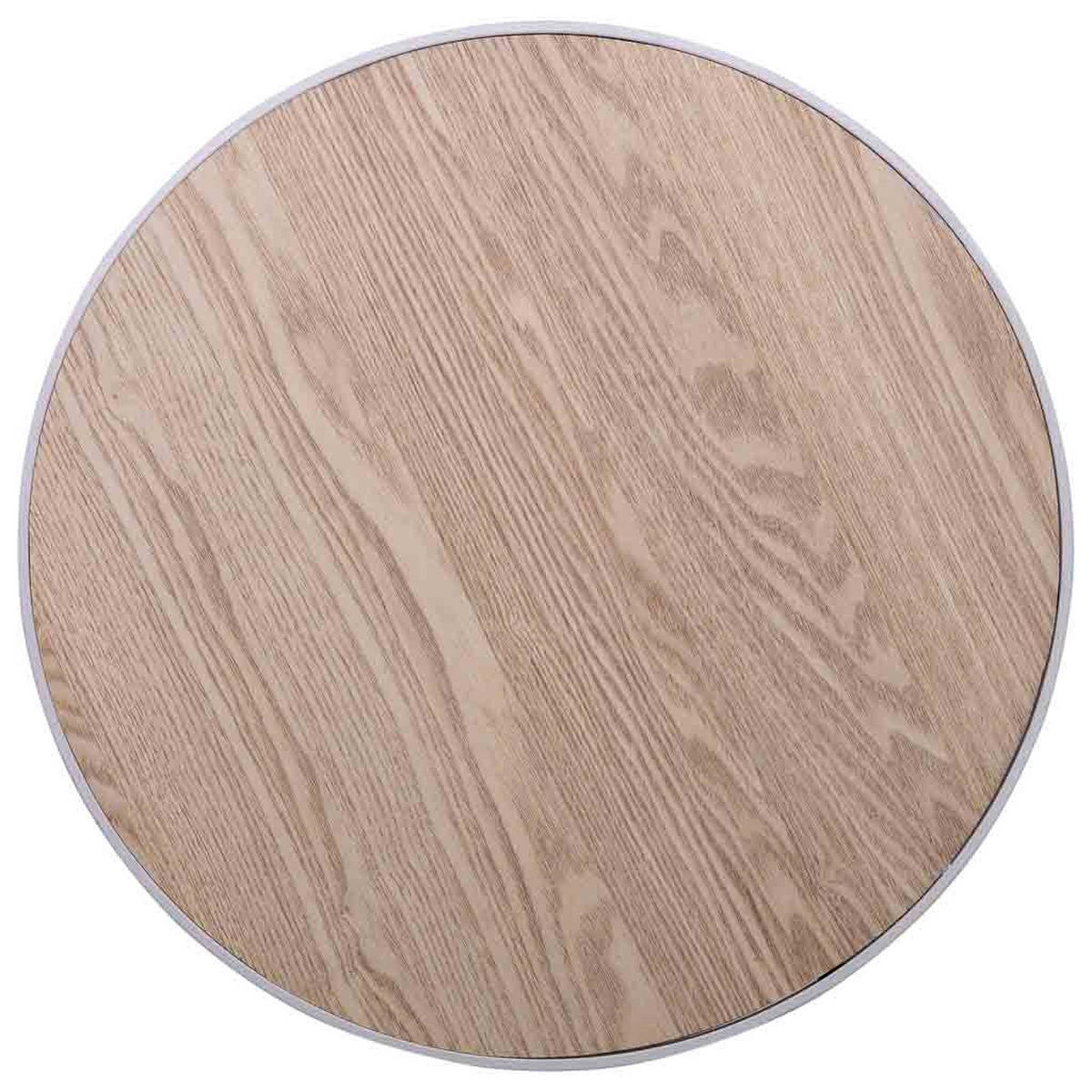 TISCH aus Metall und Holz, weiß, 46x56cm - Weiß, Metall (46/46/56cm) - Wanderlust