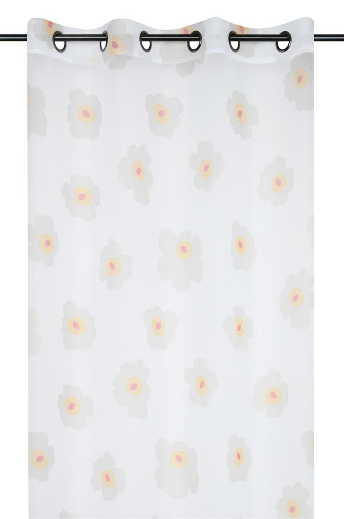 VORHANG Gänseblümchen Sweetlove 140/260 cm - Weiß, Textil (140/260cm)